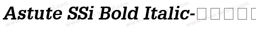 Astute SSi Bold Italic字体转换